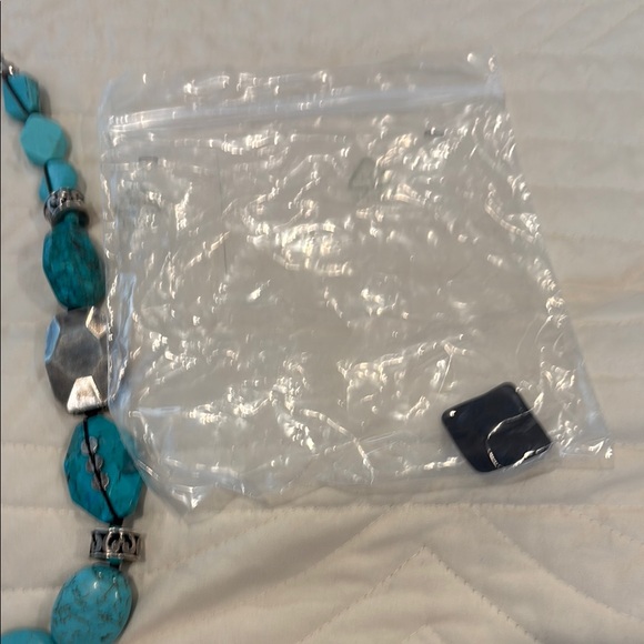 SILPADA brand new Turquoise and Silver Beaded Chunky Necklace - Picture 3 of 6
